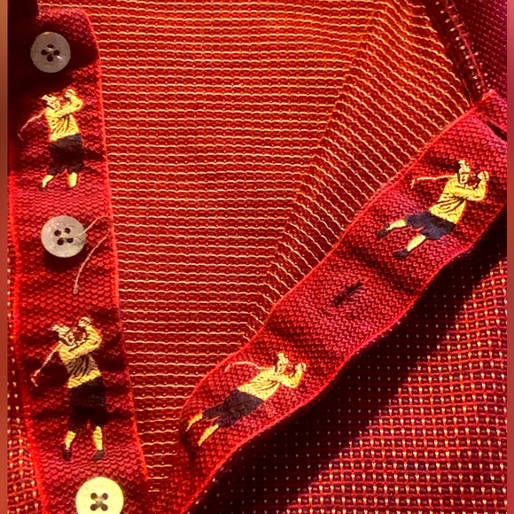 BOBBY JONES COLLECTION Vintage Burgundy Polo Style Golf Shirt - Size L - Picture 2 of 6